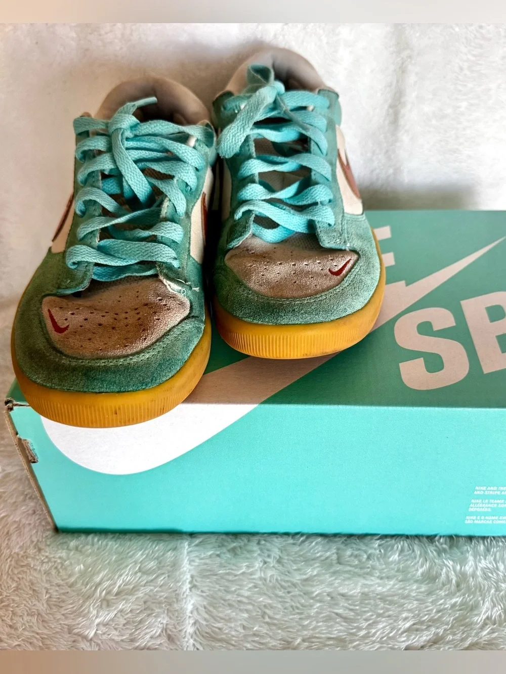 Nike SB Force 58 Skate Shoe in Green Frost / Dark Russet